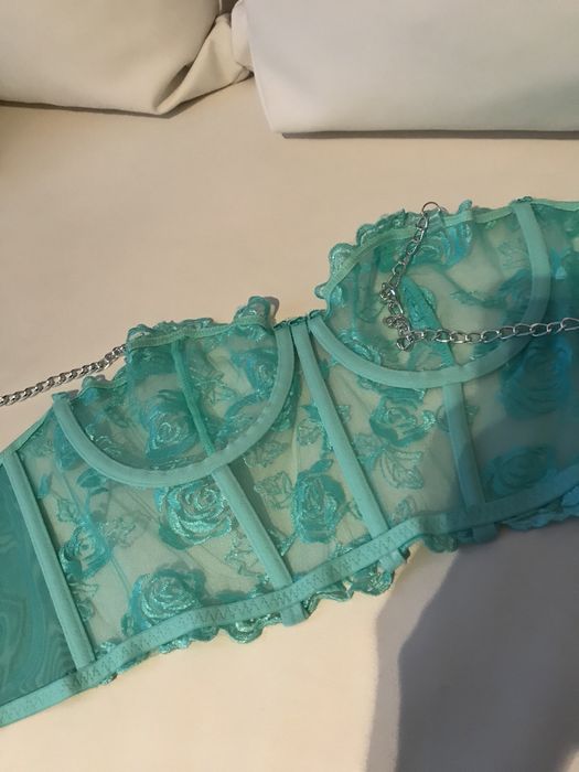 Turkusowy komplet bielizny