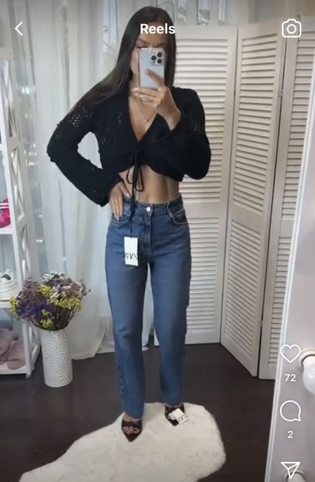 Джинсы страйт Zara 34 ,нова колекція