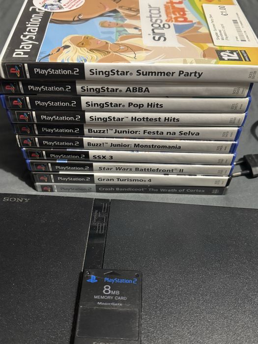 Playstation 2 com acessórios