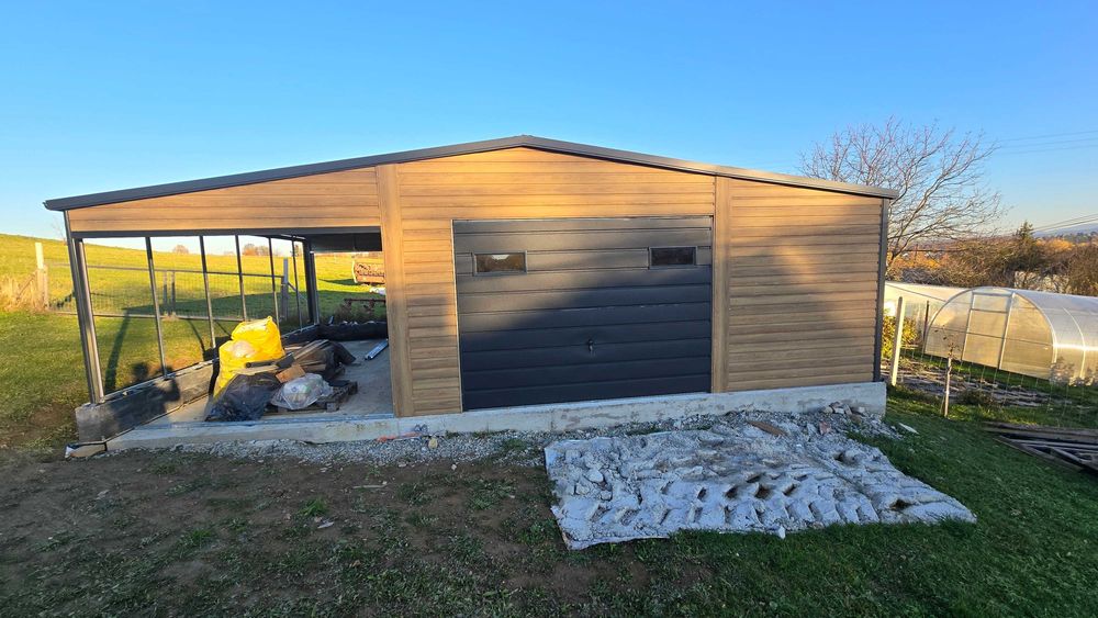 Garaż Blaszany 6x6 od producenta na Wymiar.Garaże Hale Wiaty