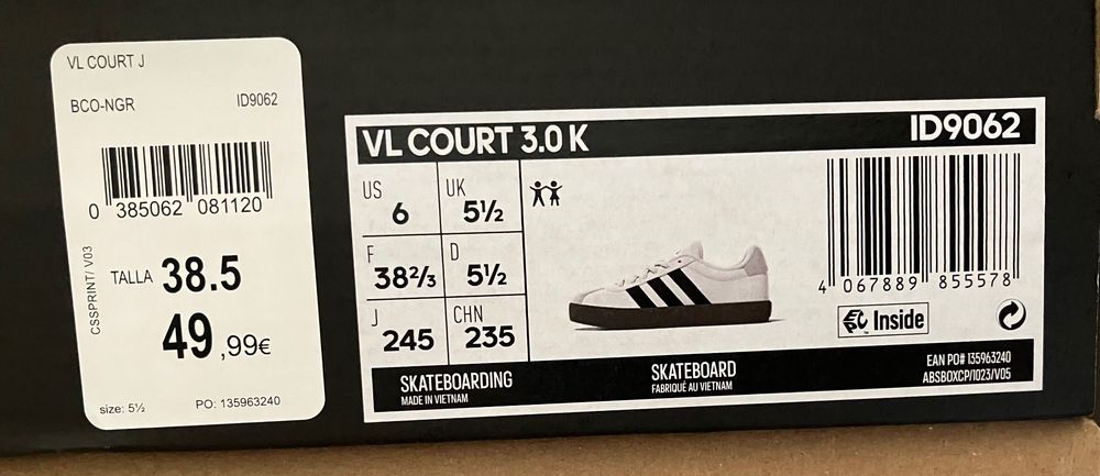 Sapatilhas adidas VL Court 3.0