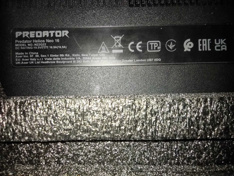 Portatil Predator Helios Neo 16 - AVARIADO