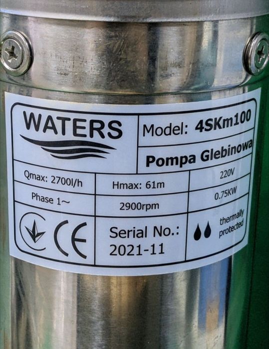 SKM 100 насос глибинний Poland 750 Вт