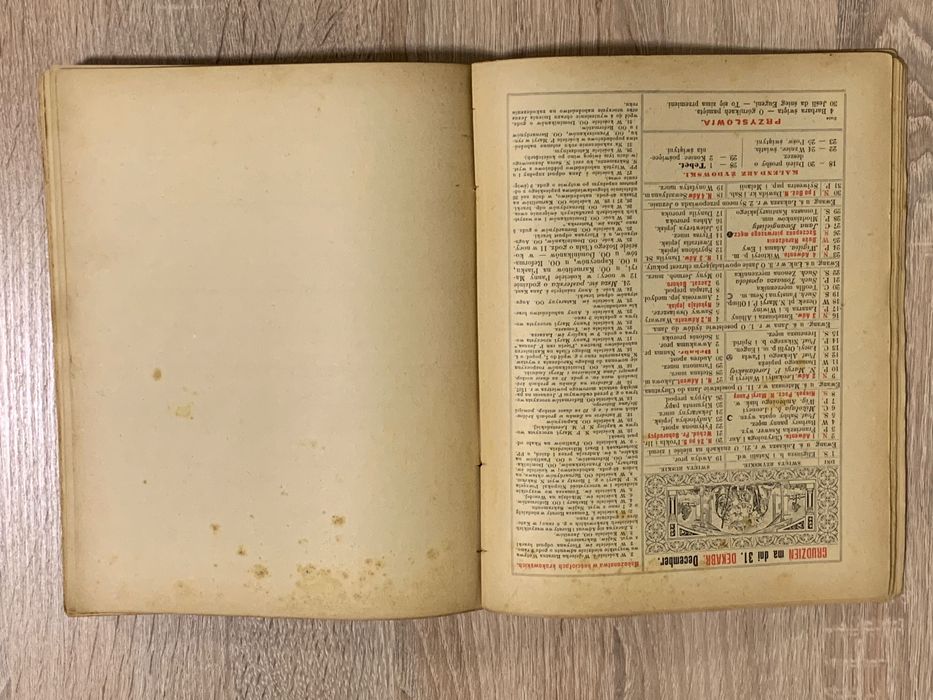 Józefa Czecha Kalendarz Krakowski na rok 1894 oryginał