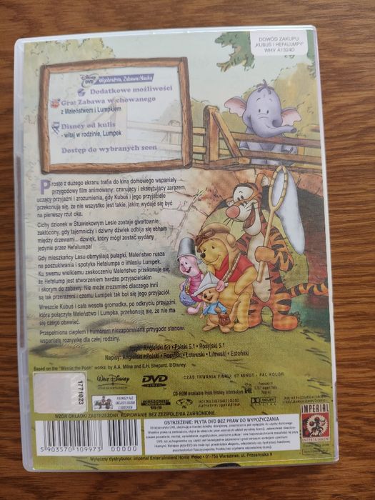Płyta DVD Kubuś i Hefalumpy