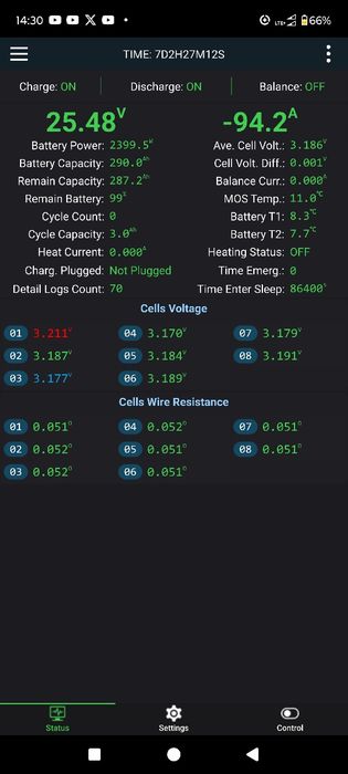 Magazyn energii LIFEPO4 24V330ah(8.3kwh) EVE