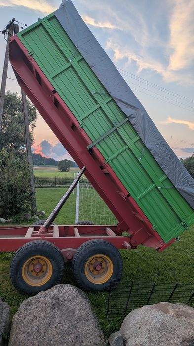 Przyczepa tandem 8t podwójne borty, zamiana.