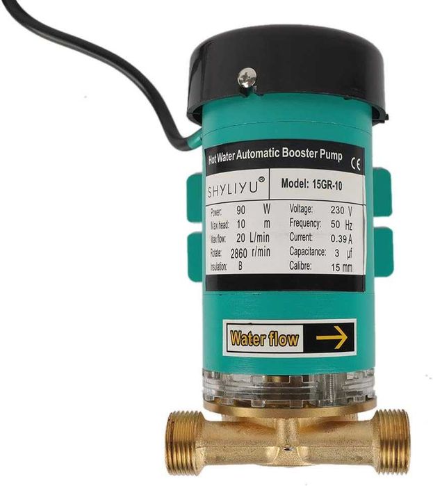Pompa cyrkulacyjna ciepłej wody 90W 1200L/MIN 10 m podnoszenia  - NOWA