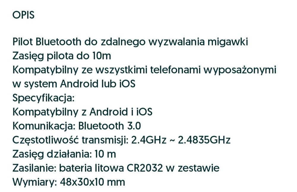 Sprzedam pilot bluetooth do telefonu