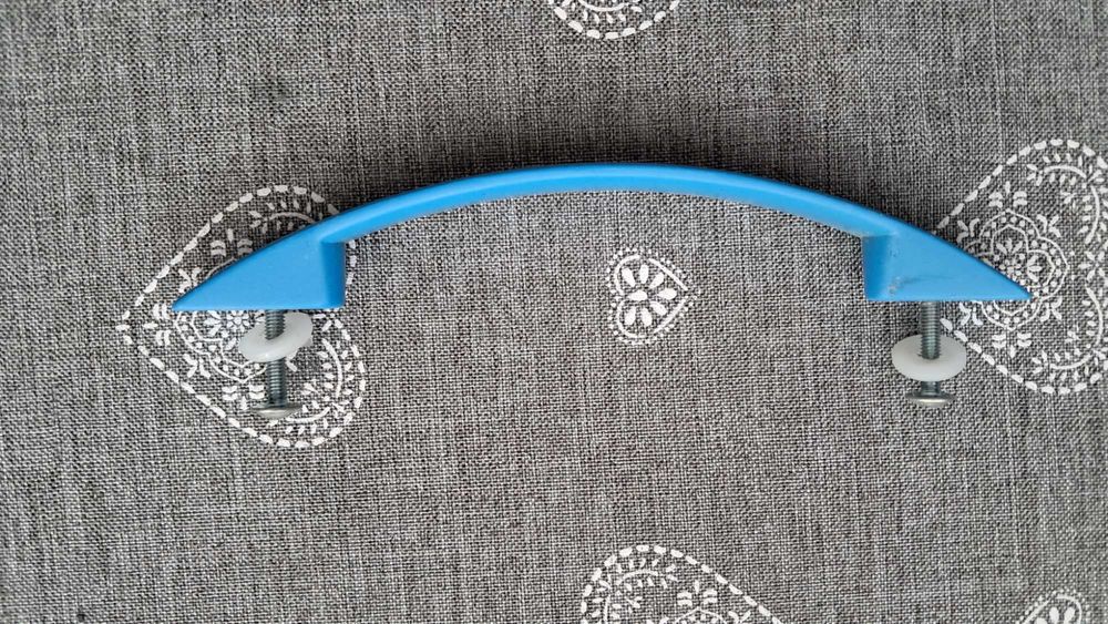 Zestaw 16 sztuk uchwyty meblowe - metalowe, niebieski - 128mm