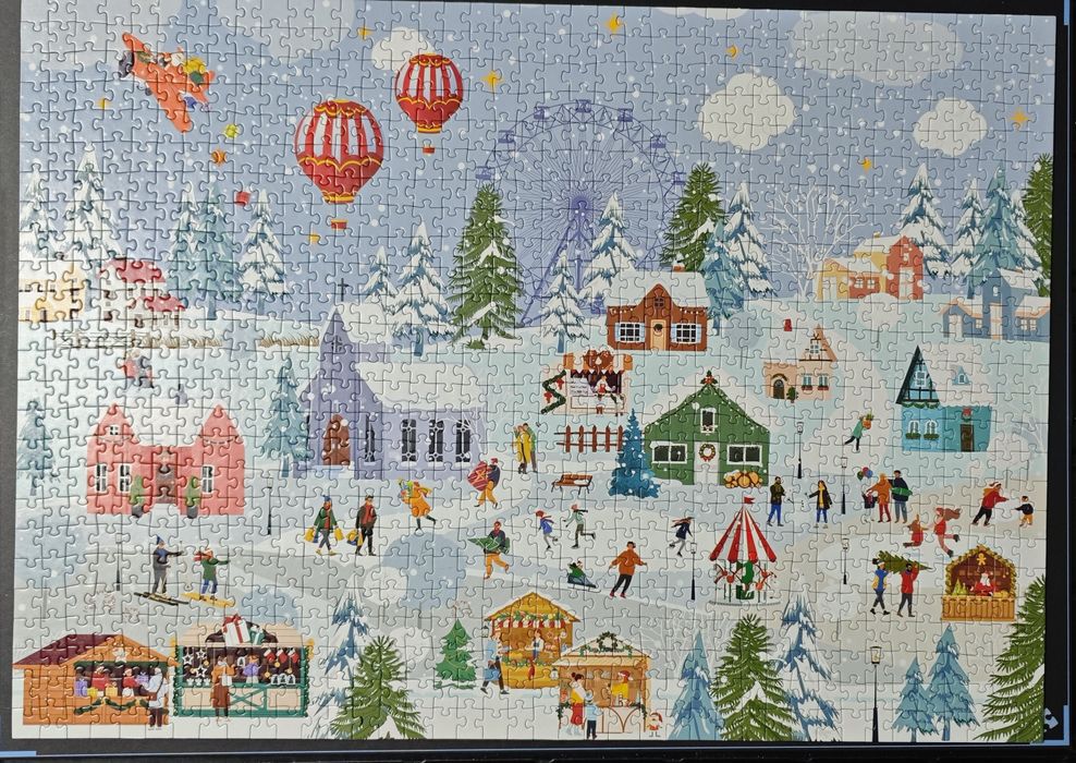Puzzle Interdruk 1000 elementów kompletne Christmas Village N2
