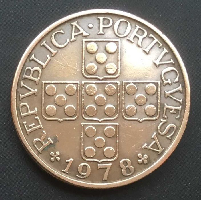 Moeda 1 escudo bronze - Portugal - 1978