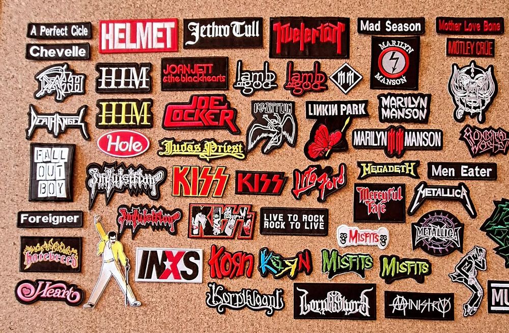 Patches Termocolantes Bandas Rock, Metal, Filmes e Séries (Novos)