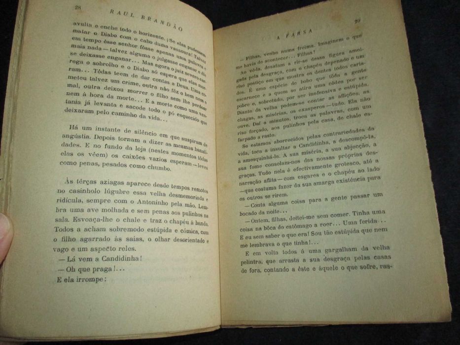Livro A Farsa Raul Brandão Bertrand 2ª edição 1926