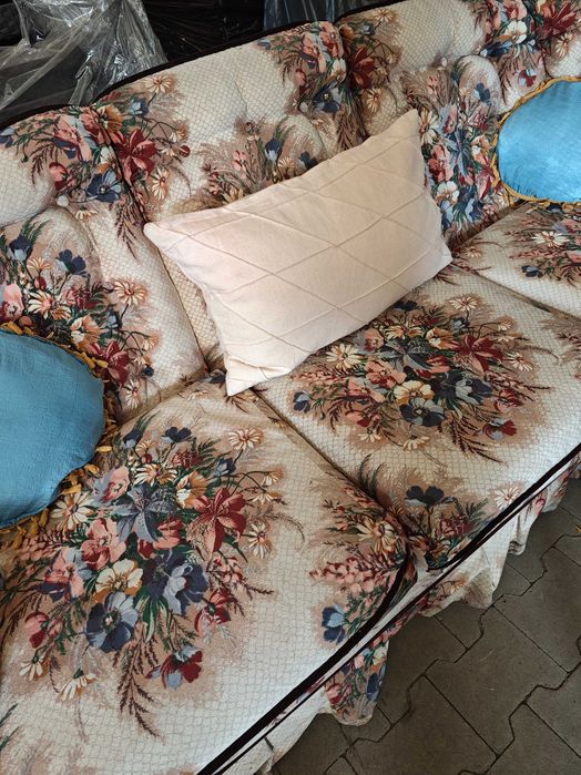 Komplet Wypoczynkowy 3+2+2 – Styl Rustykalny / Retro