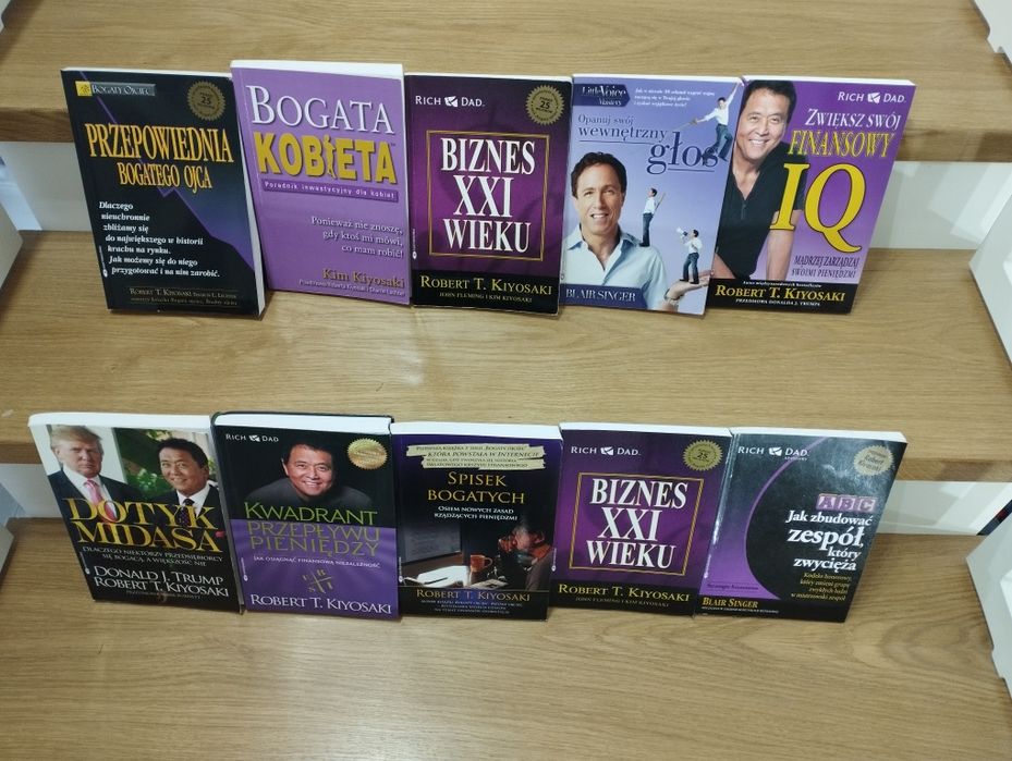 Zbuduj swój dobrobyt! Mega paka 10 książek Robert Kiyosaki Dotyk Midasa Spisek bogatych