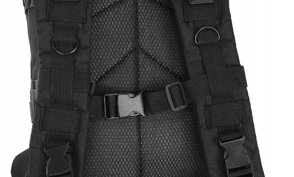 DUŻY Plecak wojskowy militarny survival czarny