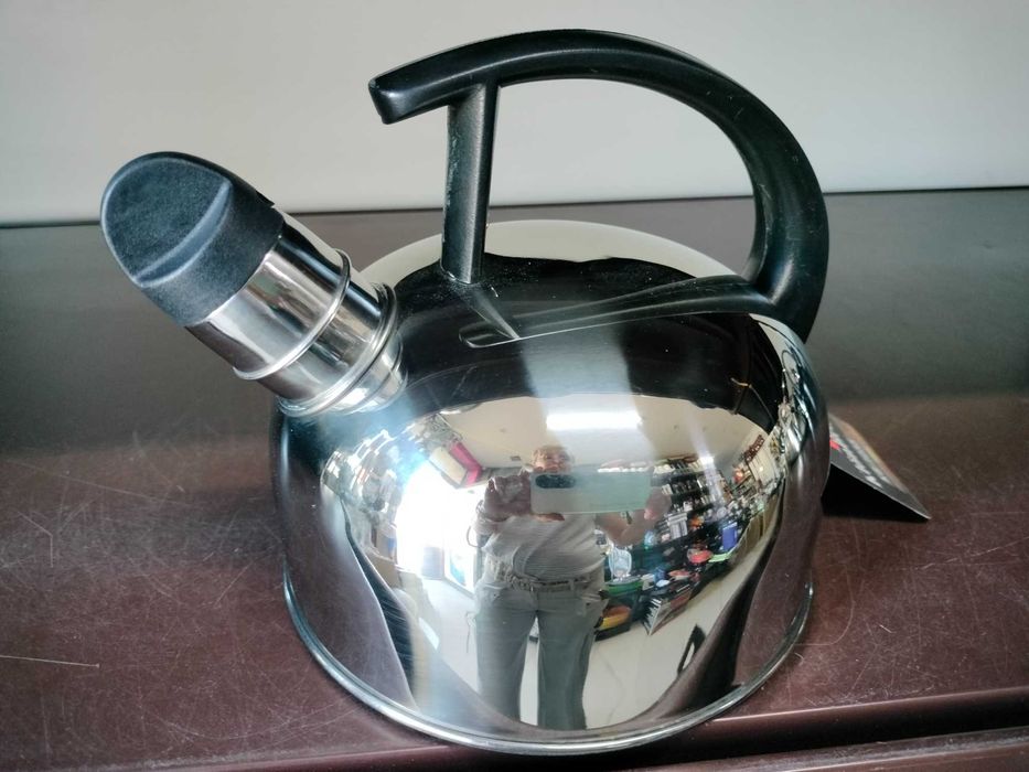 czajnik metalowy nie nagrzewająca się rączka mały gaz indukcja 1,5l no