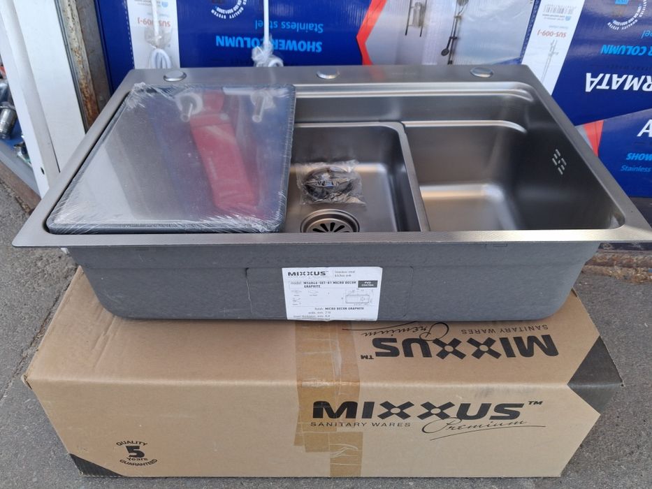 АКЦИЯ!Мойка MIXXUS 6846decor graphite