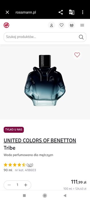 Woda perfumowana Benetton tribe