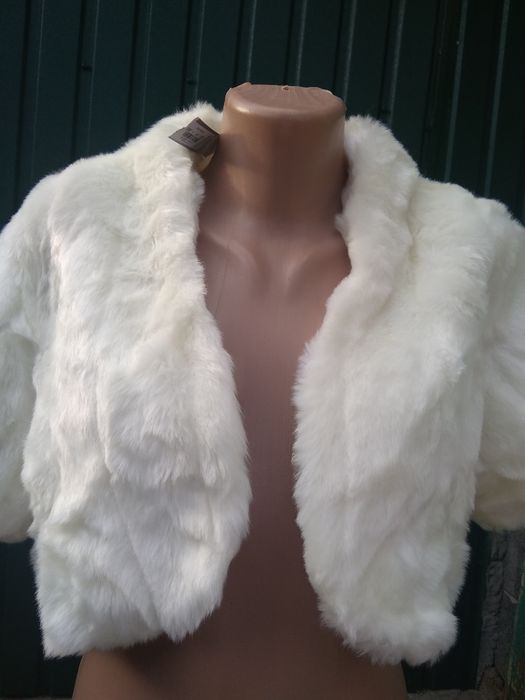 Новая свадебная шубка фирма Debut весільна накидка болеро шубки мех