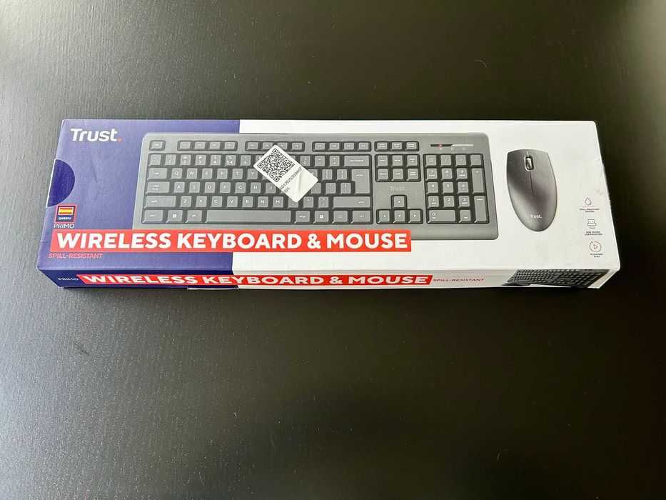 Trust Primo Wireless Deskset Pack Teclado e Rato sem fios Preto