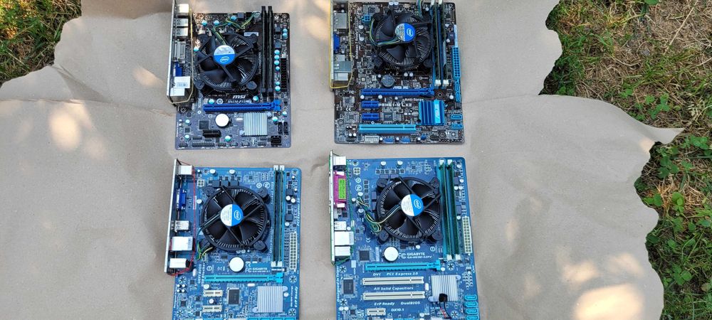 Комплект 4 ядра  S1155 ASUS Gigabyte MSI H61 + Intel Core I5 3470 up to 3.60 GHz  BOX + 8GB DDR3