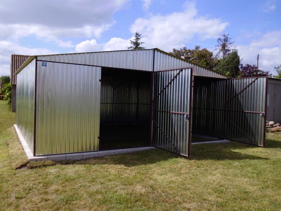 Garaż blaszany 6x6 ocynk