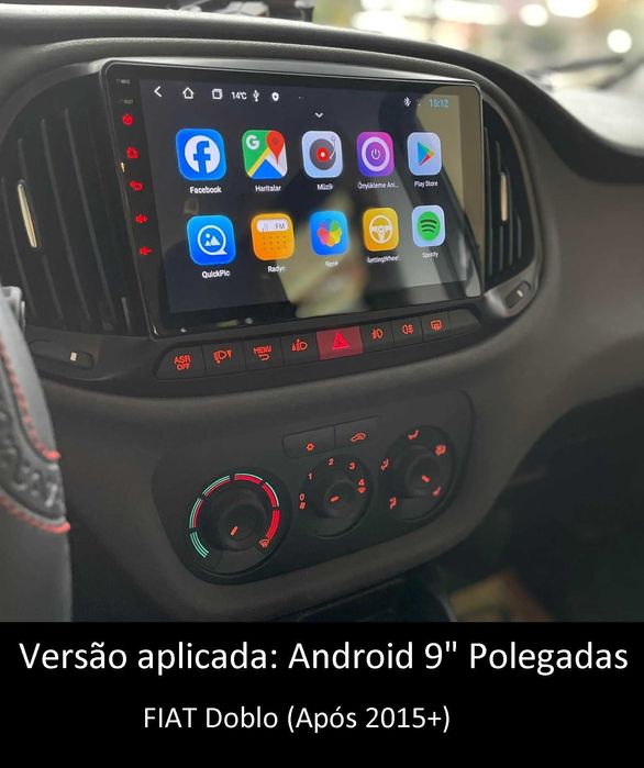 (NOVO) Rádio 2DIN • FIAT Doblo (2010 a 2022) • Android GPS [4+64GB]