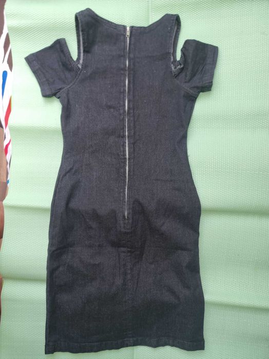 Sukienka jeansowa Rock Rebel by EMP dżety nity S rock gotyk