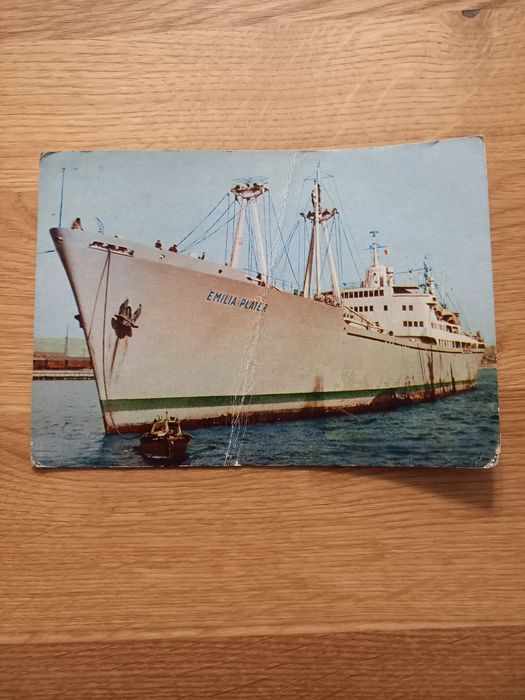 Pocztówki ze statkami i żaglówkami  - lata 70 XX wieku PRL
