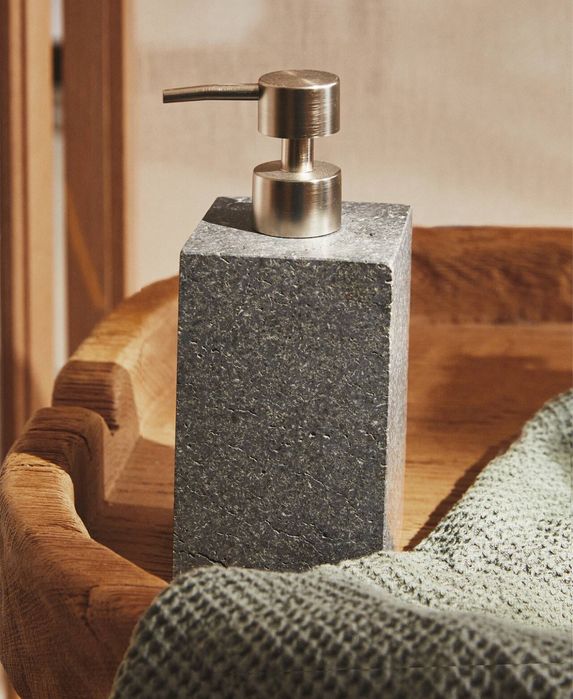 Doseador Casa Banho Mármore TRAVERTINO Zara Home NOVO