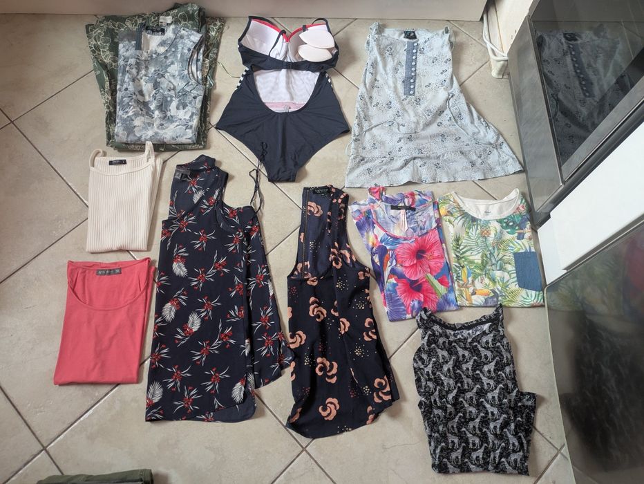 14 sztuk markowych ubrań S/M