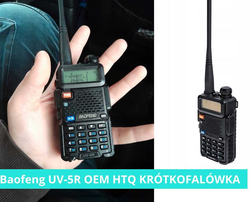 NOWY Baofeng UV-5R Krótkofalówka Radiotelefon 8W FM Walkie Talkie