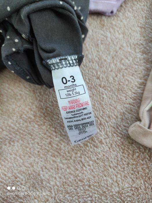 Zestaw paczka ubranek dla dziewczynki rozmiar 62