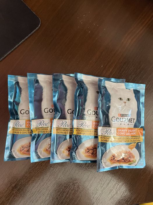 Корм для котів gourmet purina 5 шт+1 шт «4 лали»