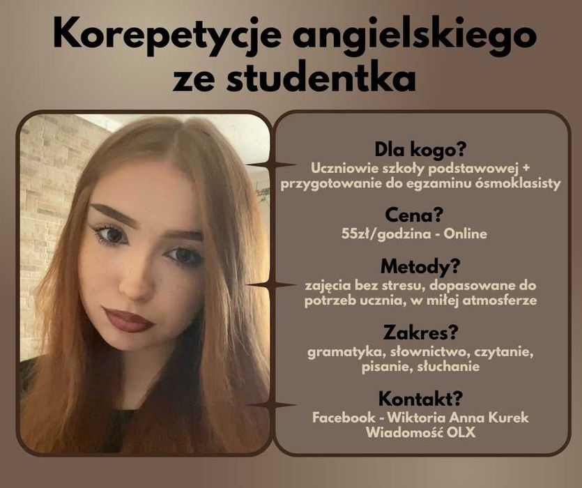 Korepetycje język angielski - Egzamin ósmoklasisty - szkoła podstawowa