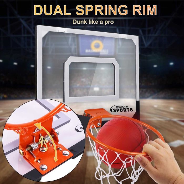 SUPER JOY Zestaw do koszykówki dla dziecka tablica piłka kosz 40 x 30