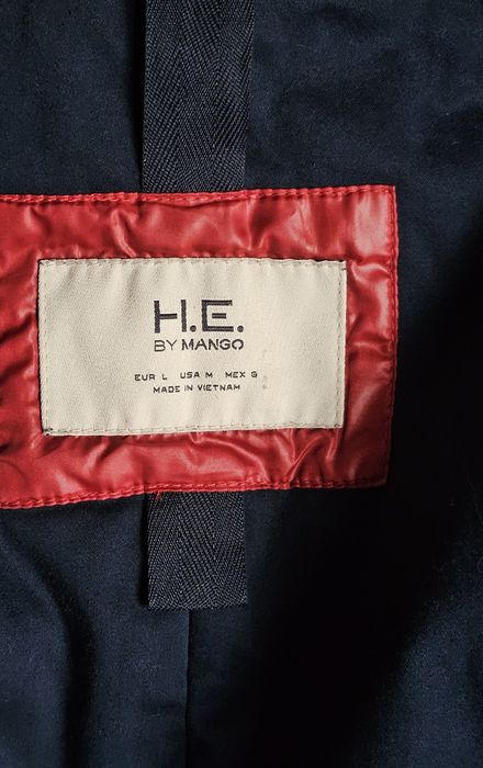 Mango H.E. kurtka męska granatowa field jacket L bawełna
