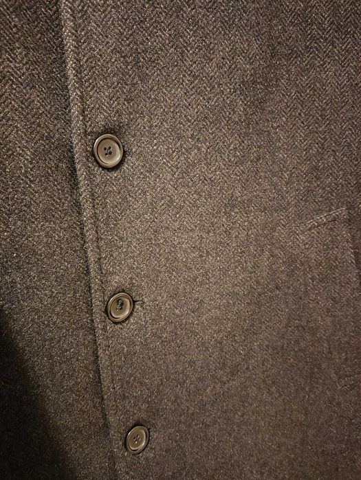 Luksusowy wełniany kaszmirowy płaszcz Ralph Lauren