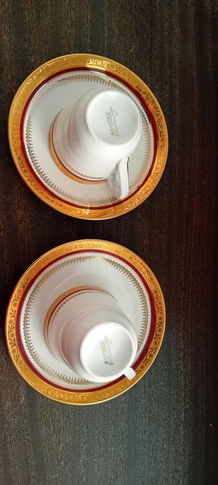 Chávenas de café de porcelana Limoges