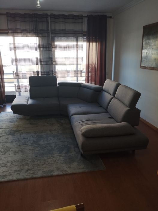 Vendo sofá de canto cor cinza