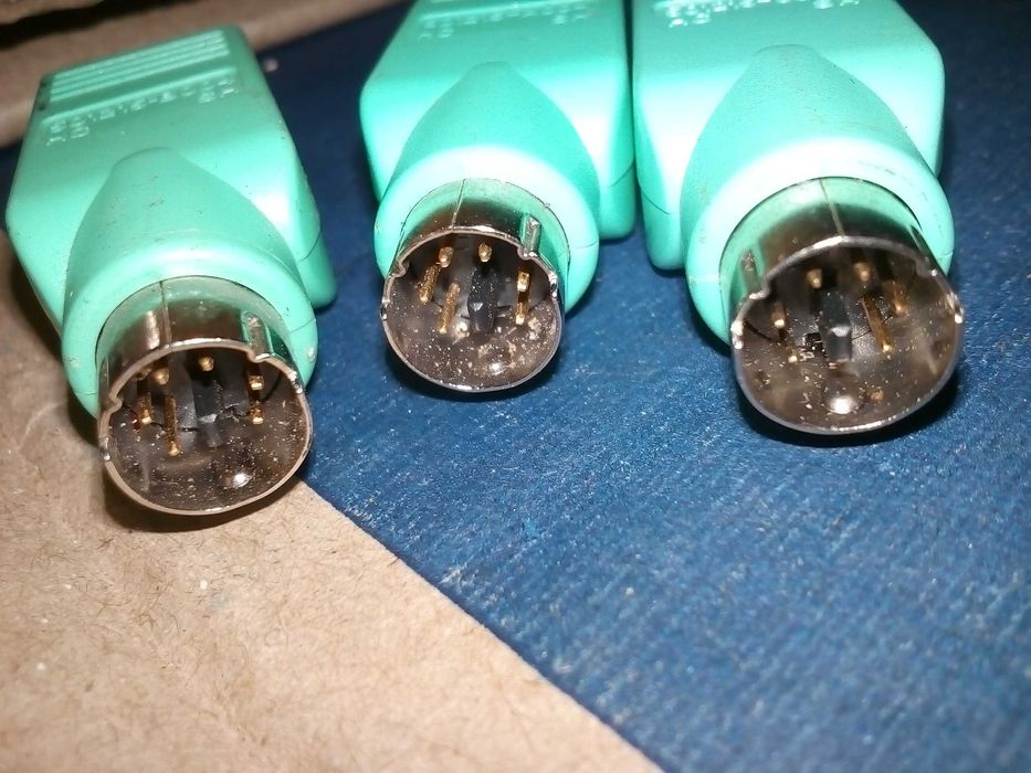 переходник (штекер 6-pin) PS2-USB для клавиатуры, для мыши 3 шт 1 лот