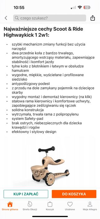 Hulajnoga SCOOT and RIDE