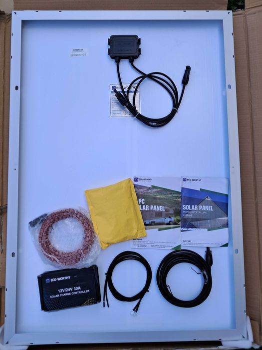 Panel słoneczny 120W z zestawem do kampera gotowy do podłączenia