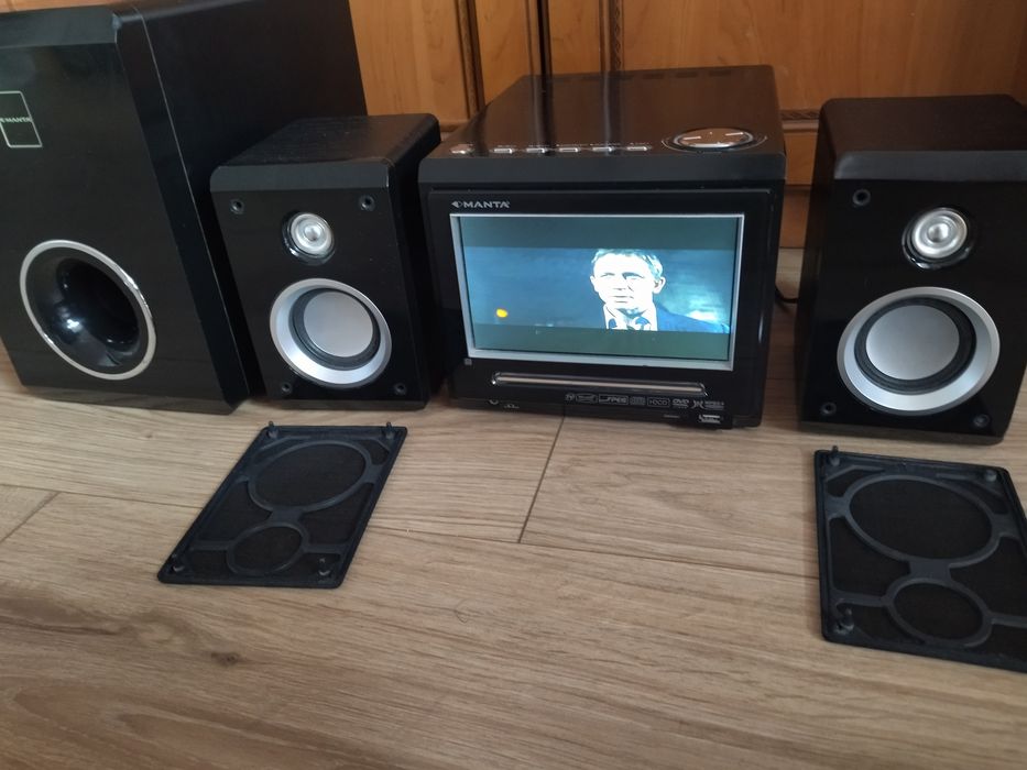 Zestaw kina domowego / DVD Manta DVD-104 (Ekran 7", Głośniki 2.1)