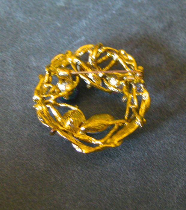 Alfinete / Broche / Pregadeira Coroa de Espinhos c/ Perolas NOVO