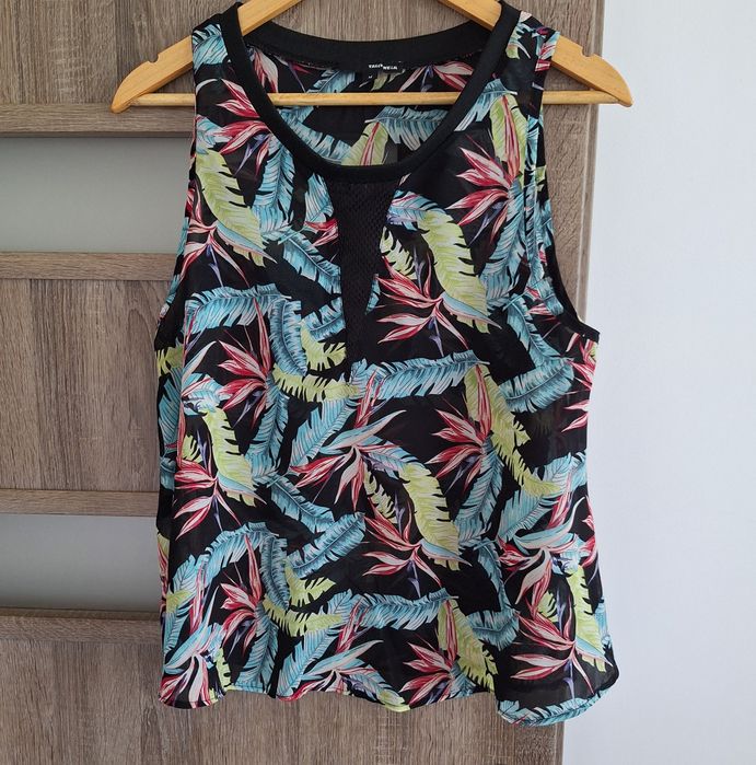 Bluzka na ramiączkach jungle print Tally Weijl 38 top
