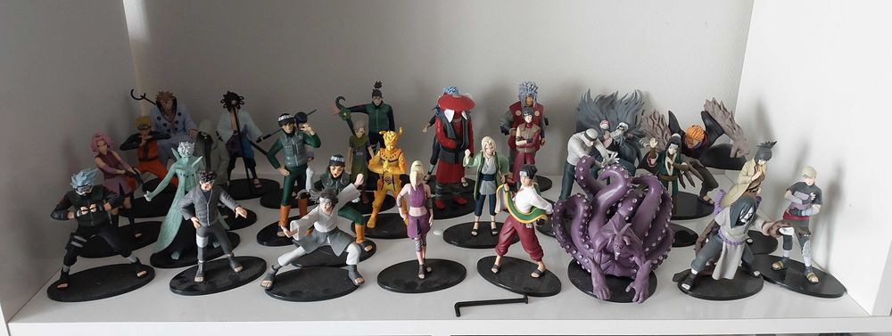 Coleção 58 bonecos Naruto 10 cm