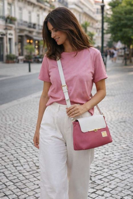 Pink and White Horse Handbag